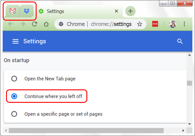 Make Google Chrome Open with Pinned Tabs