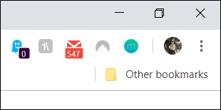 The new extension docked on the Chrome shelf