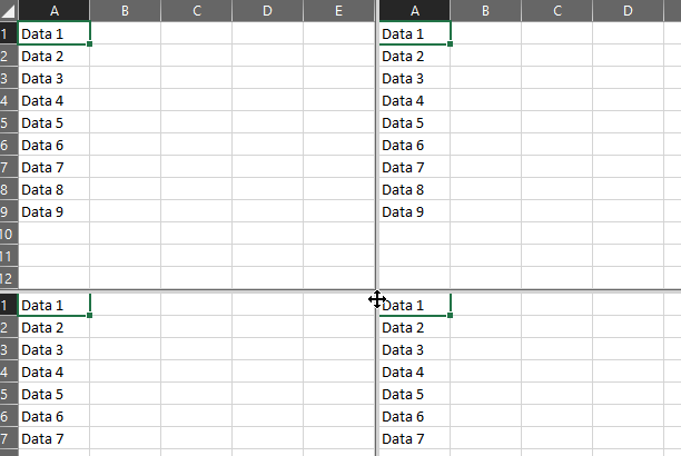 How to Use Excel's Split Screen Function