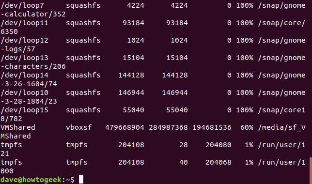 Df Total How to View Free Disk Space and Disk Usage From the Linux Terminal