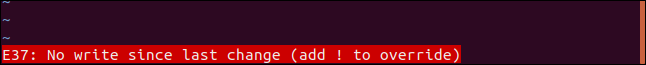 VIM's message 
