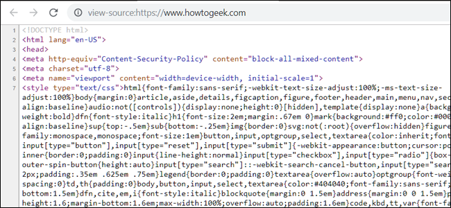 How to View the HTML Source in Google Chrome