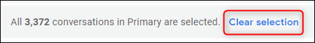 The link to clear the selection of all emails in your Gmail inbox