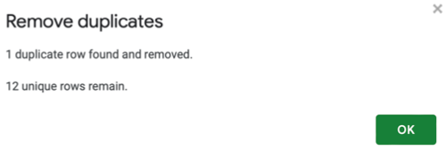 How to Remove Duplicates in Google Sheets