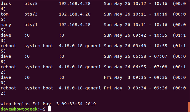 How to Use the last Command on Linux