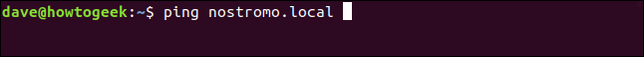 ping nostromo.local in a terminal window