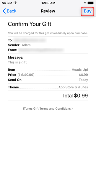 How to Send an iPhone or iPad App as a Gift