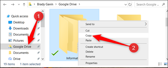Right-click the folder you want to copy, and then click "Copy."