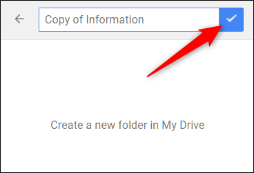 Click the check mark icon.