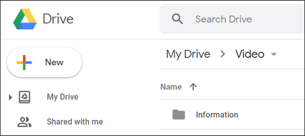 The copied folder on Google Drive after it's synced.
