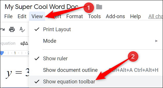 How to Use the Equation Editor in Google Docs