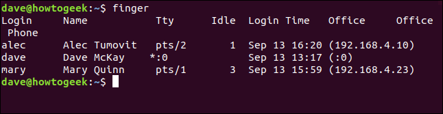 How to Use the finger Command on Linux