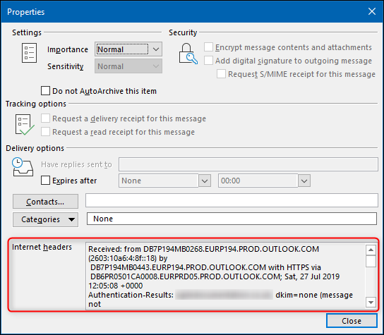 How to Read Message Headers in Outlook
