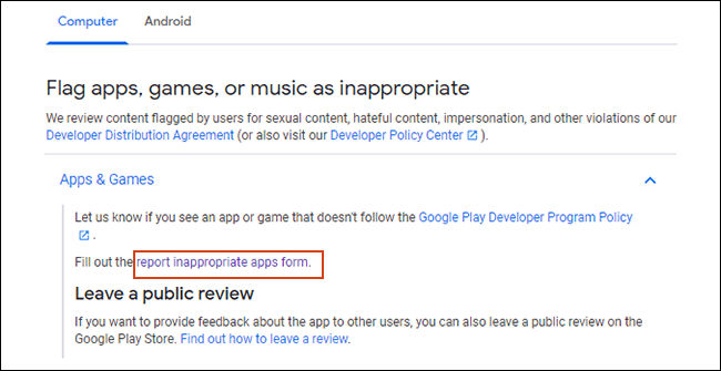 How to Report Suspicious Android Apps