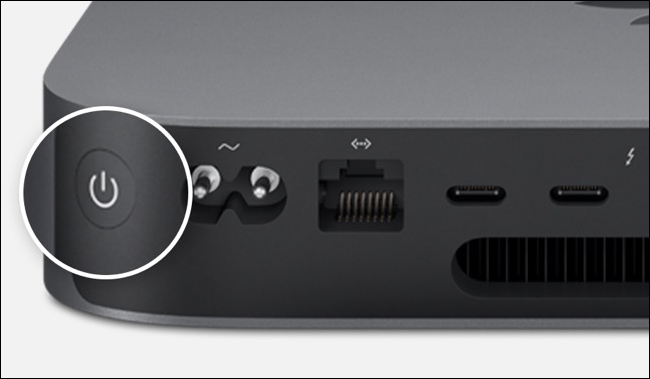 Power button on Mac mini