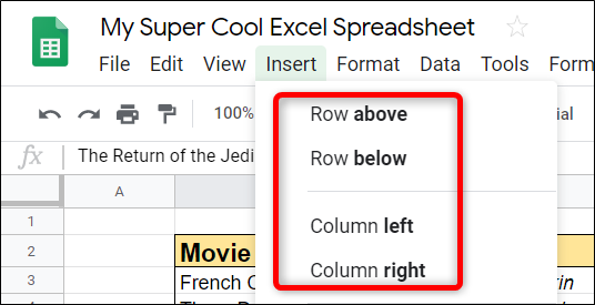 How to Add or Remove Rows and Columns in Google Sheets