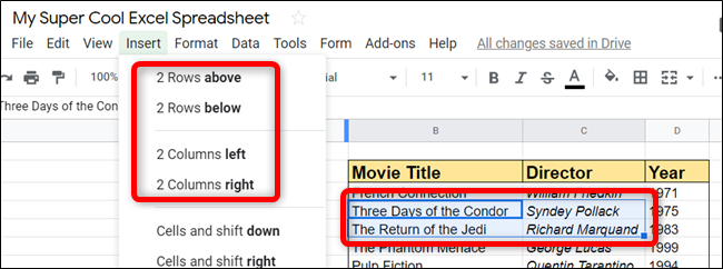 How to Add or Remove Rows and Columns in Google Sheets