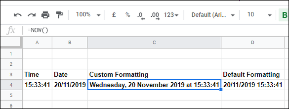 How to Add the Current Date and Time in Google Sheets