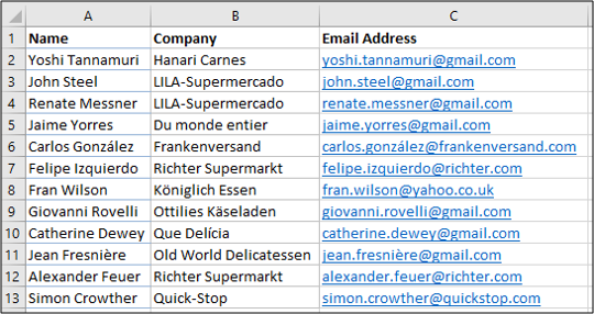 How to Export Contacts from an Excel Worksheet to Outlook