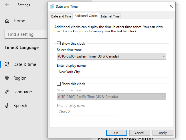 How to See Multiple Time Zone Clocks on Windows 10's Taskbar
