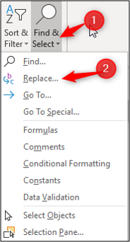 How to Find and Replace Text and Numbers in Excel