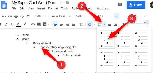 How to Create Multilevel Lists in Google Docs