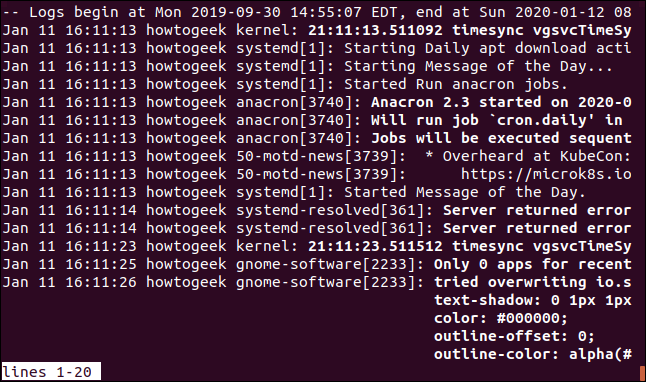 Linux Journal Log How to Use journalctl to Read Linux System Logs