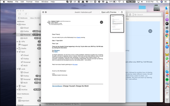 How to Export an Email from Mac Mail to the Notes App