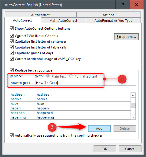 How to Add or Remove AutoCorrect Entries in Word