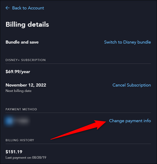How to Update Your Disney+ Billing information
