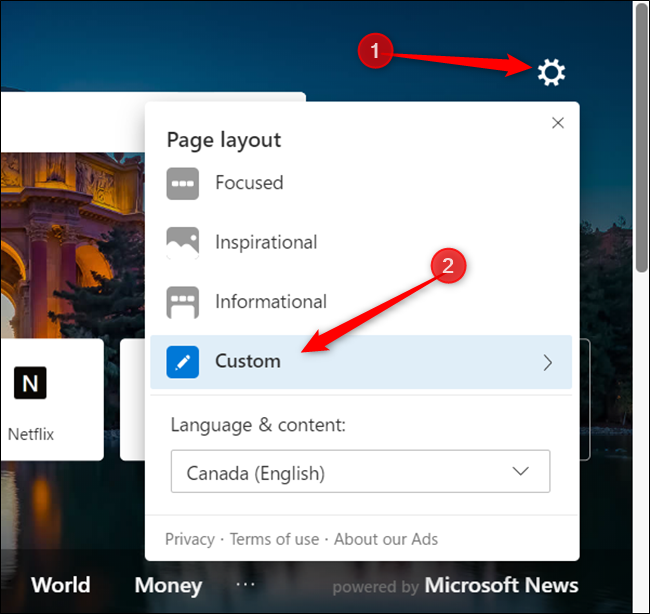Change Edge Layout How to Customize Microsoft Edge's New Tab Page