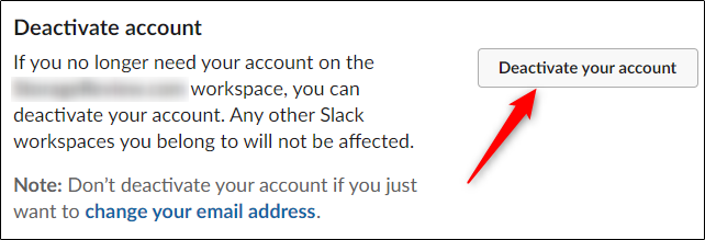 Deactivate account option