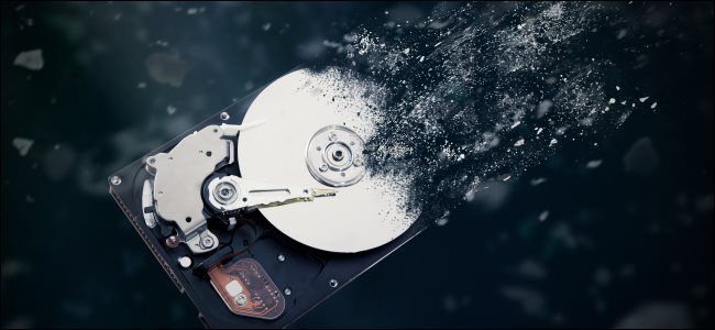 hard drive disintegrating