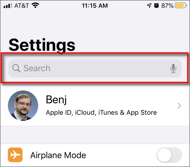 How to Quickly Search Within Settings on an iPhone or iPad