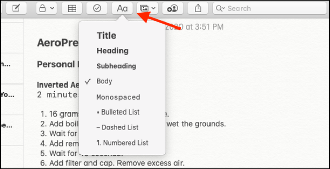 Note App Formating How to Format Apple Notes on iPhone, iPad, and Mac