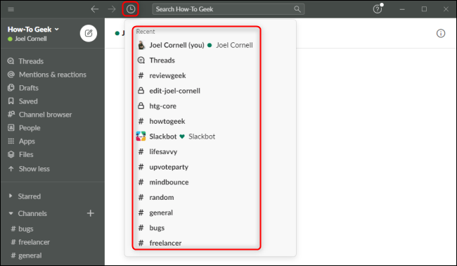 How to Quickly Access Your Recent Conversations on Slack for Desktop ...