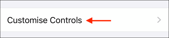 Tap on Customize Controls