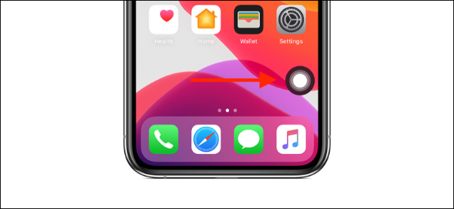 Tap on the floating AssistiveTouch Home button