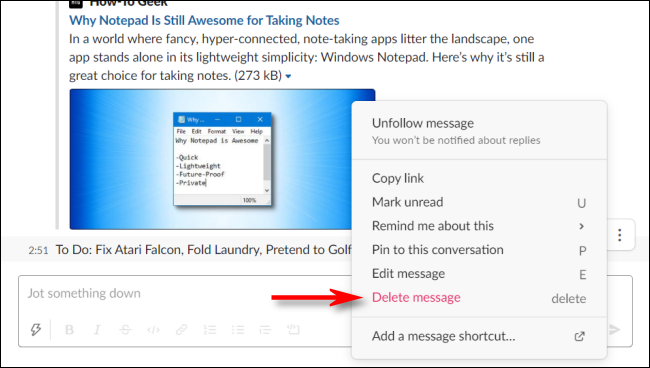 How to Send Notes to Yourself on Slack
