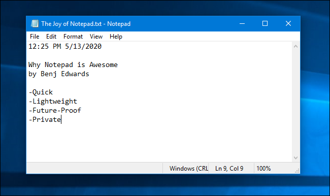Why Notepad Is Still Awesome for Taking Notes