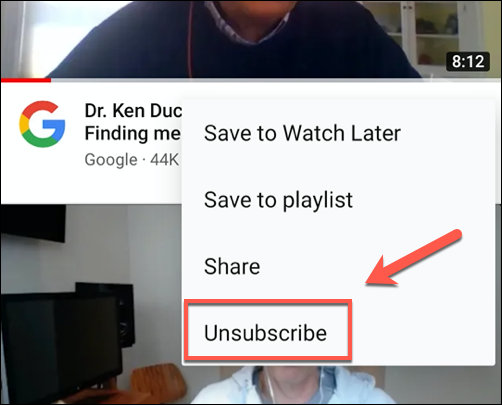 How to Unsubscribe from a YouTube Channel