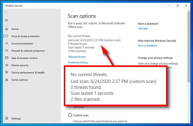 How to Scan a File or Folder for Malware with Microsoft Defender on ...