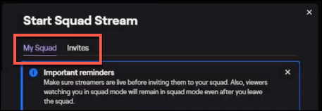 How to Squad Stream with Others on Twitch