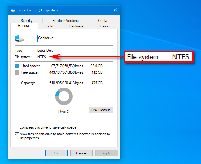 Displaying File System How to See a Drive's File System on Windows 10