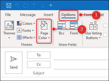 How to Add a Background Color or Image to Emails in Outlook