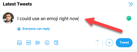 Right click in the text box.