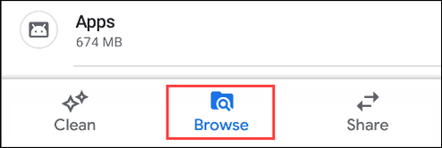 files by google browse tab