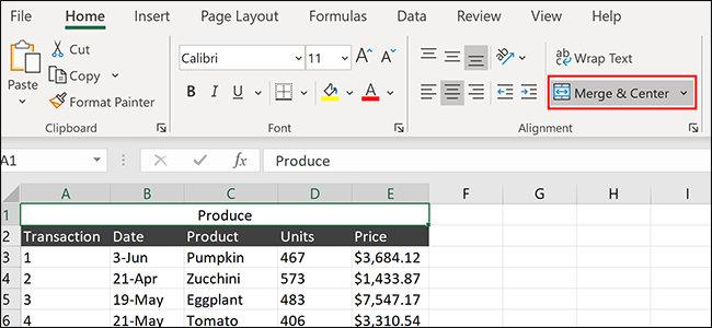 How to Make a Title Line on an Excel Spreadsheet