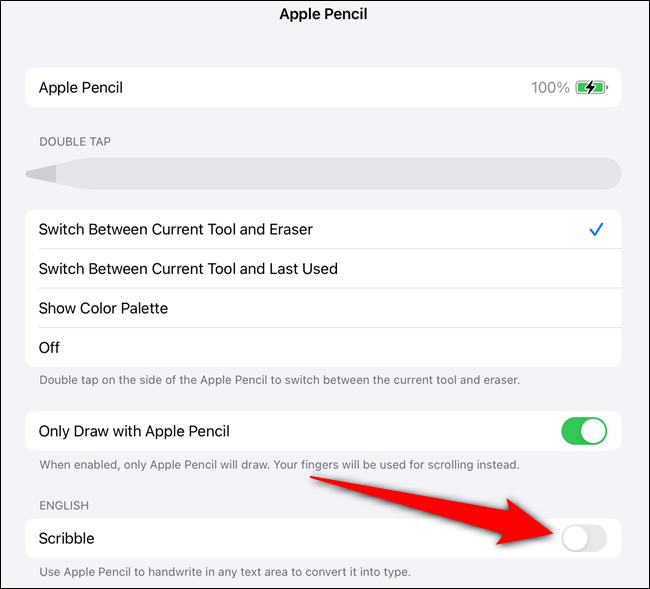 How to Disable Scribble for Apple Pencil on iPad