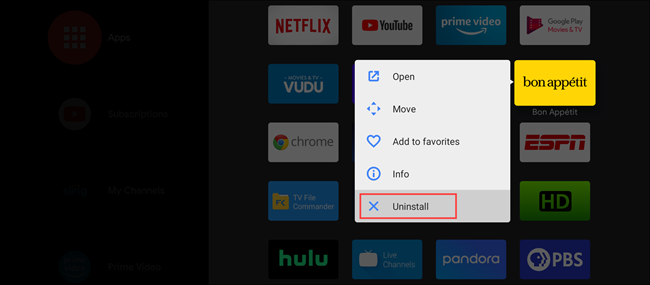 How to Uninstall Apps and Games on Android TV